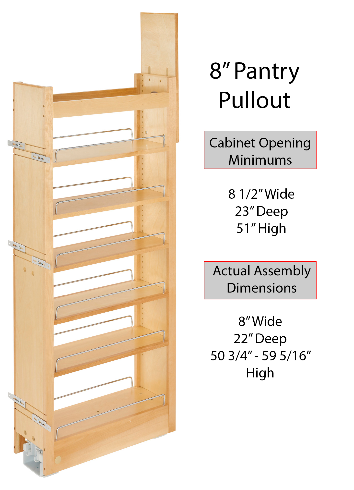 Rev A Shelf Wood Swing Out Pantry